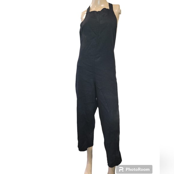 Urban outfitters black linen overall,  size xs-tp - Picture 4 of 11